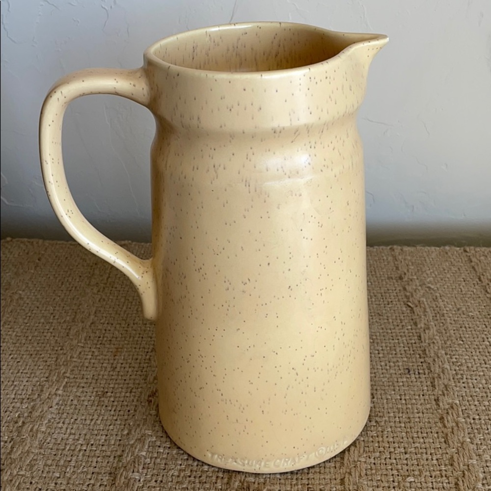 Speckled Pottery Pitcher style Vase with Handle - Picture 10 of 14